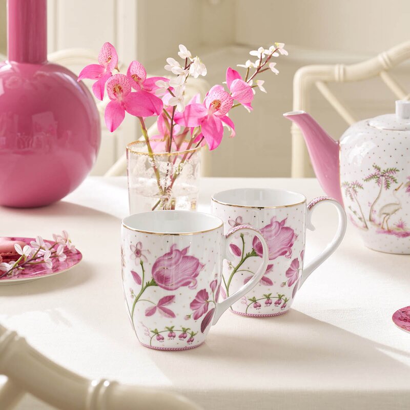 Jolie Tulip krus XL 45 cl 2 stk rosa