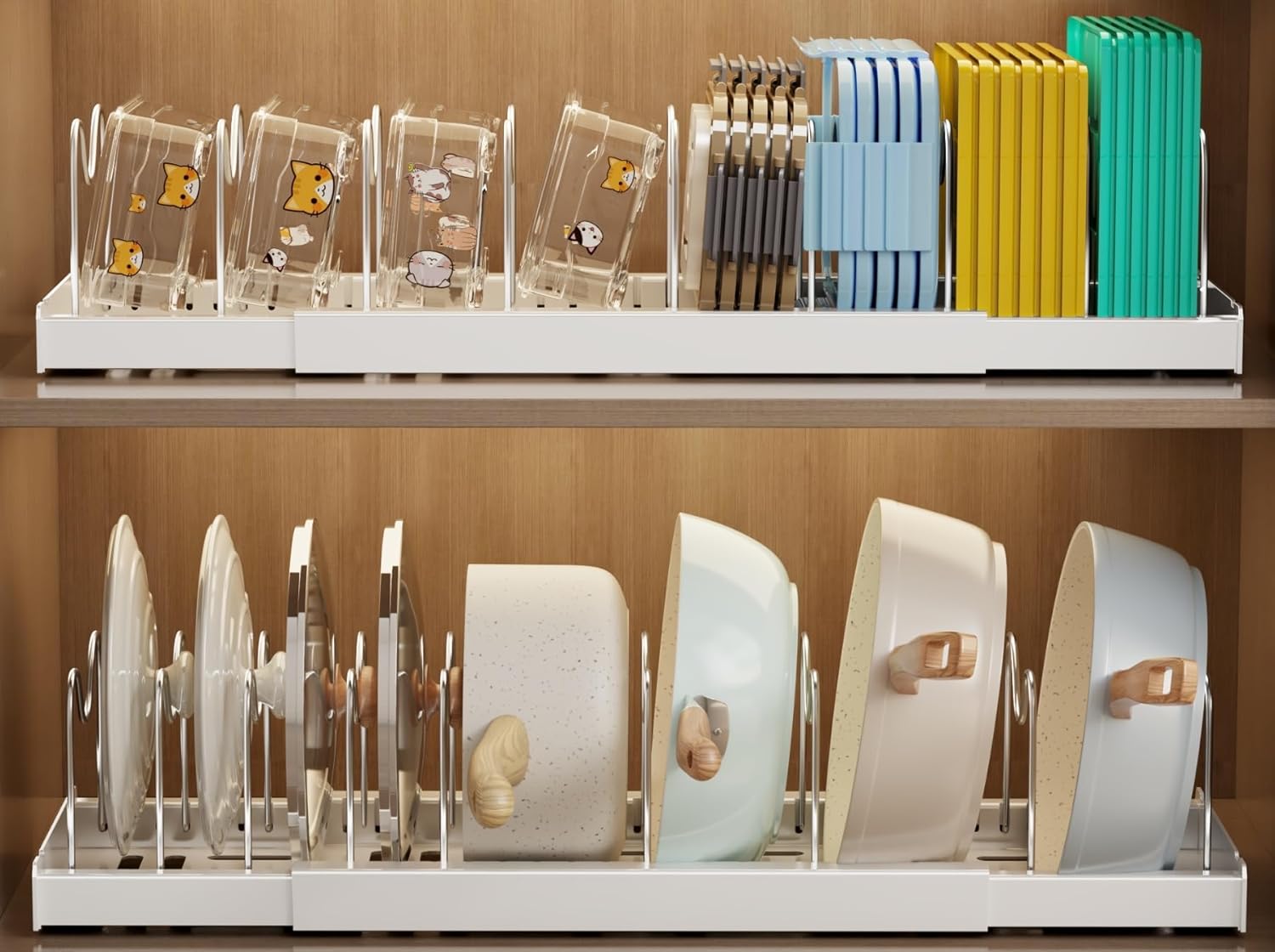 Mustorn 2 Pack Pots and Pans Organizer Under Cabinet, 22