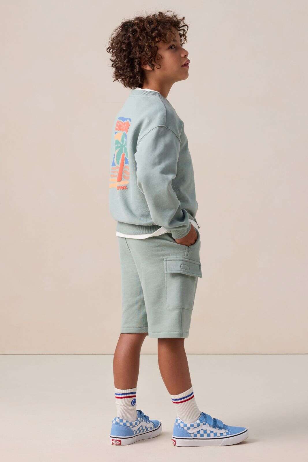 Lichtblauwe cargo short