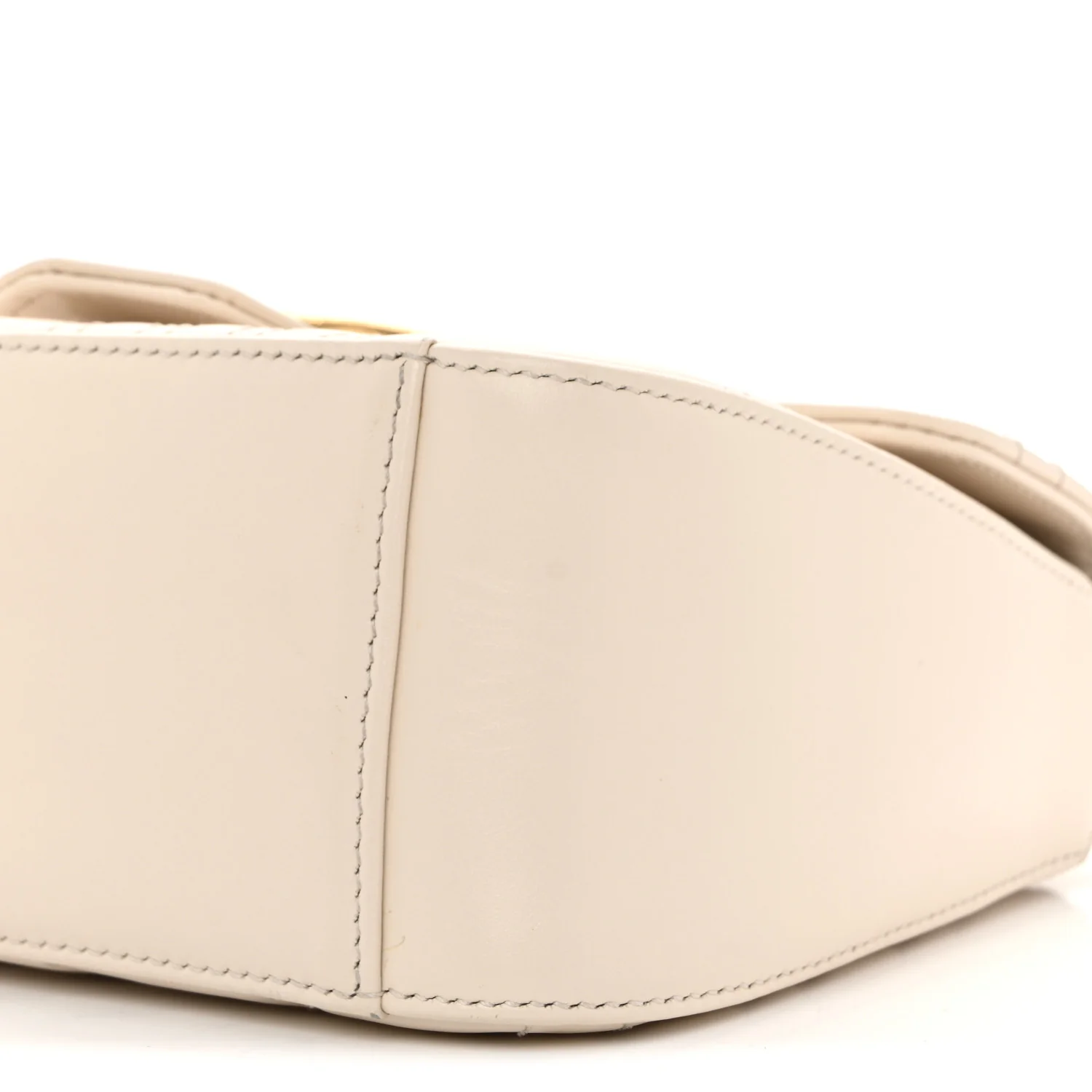 Calfskin Matelasse Mini GG Marmont Top Handle Shoulder Bag White