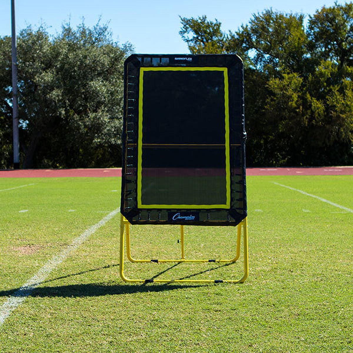 XL Deluxe Lacrosse Target: Ball Return Bounce Back Net Set for Professional, College and Grade School Training Drills 6' x 4' Rebound Area - Image 8