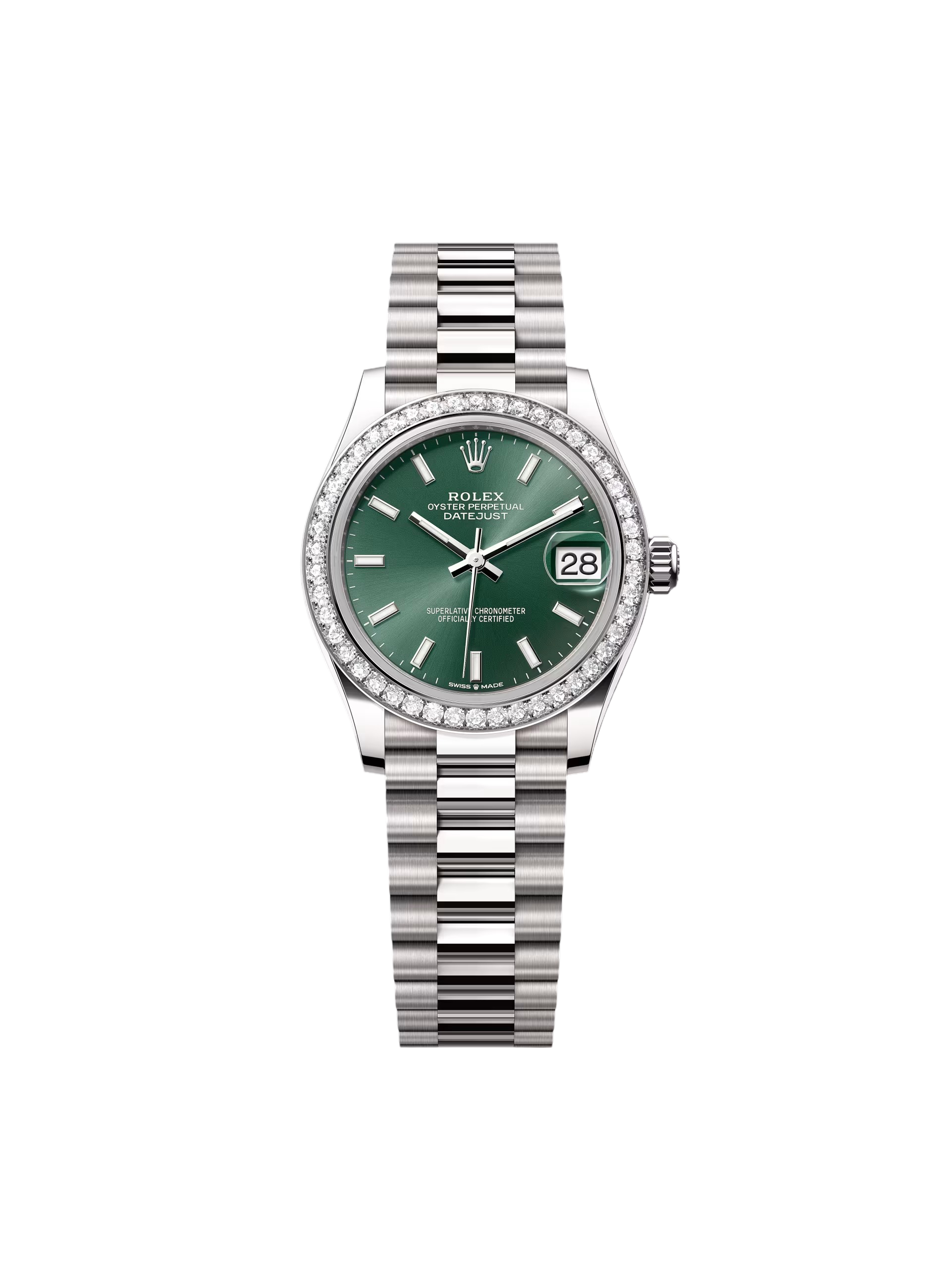 【Super Clone】RLX Datejust m278289RBR-0015 Mint Green Dial White Gold President Watch