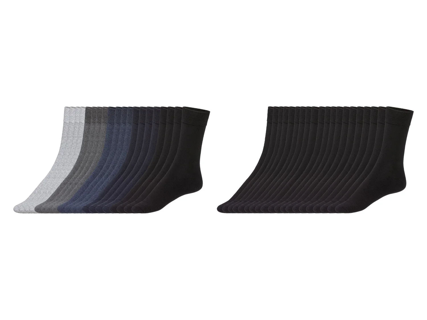 LIVERGY Lot de 20 paires de chaussettes homme