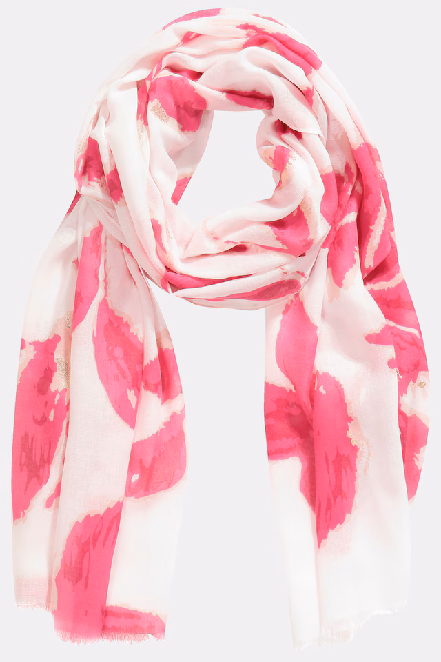 Pink White Glitter Scarf