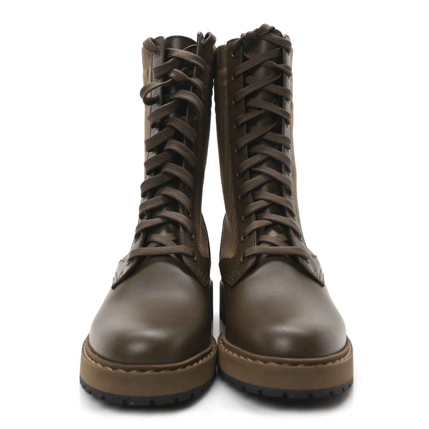 Vitello Stretch Fabric FF Rockoko Biker Boots 37 Maya Chocolate