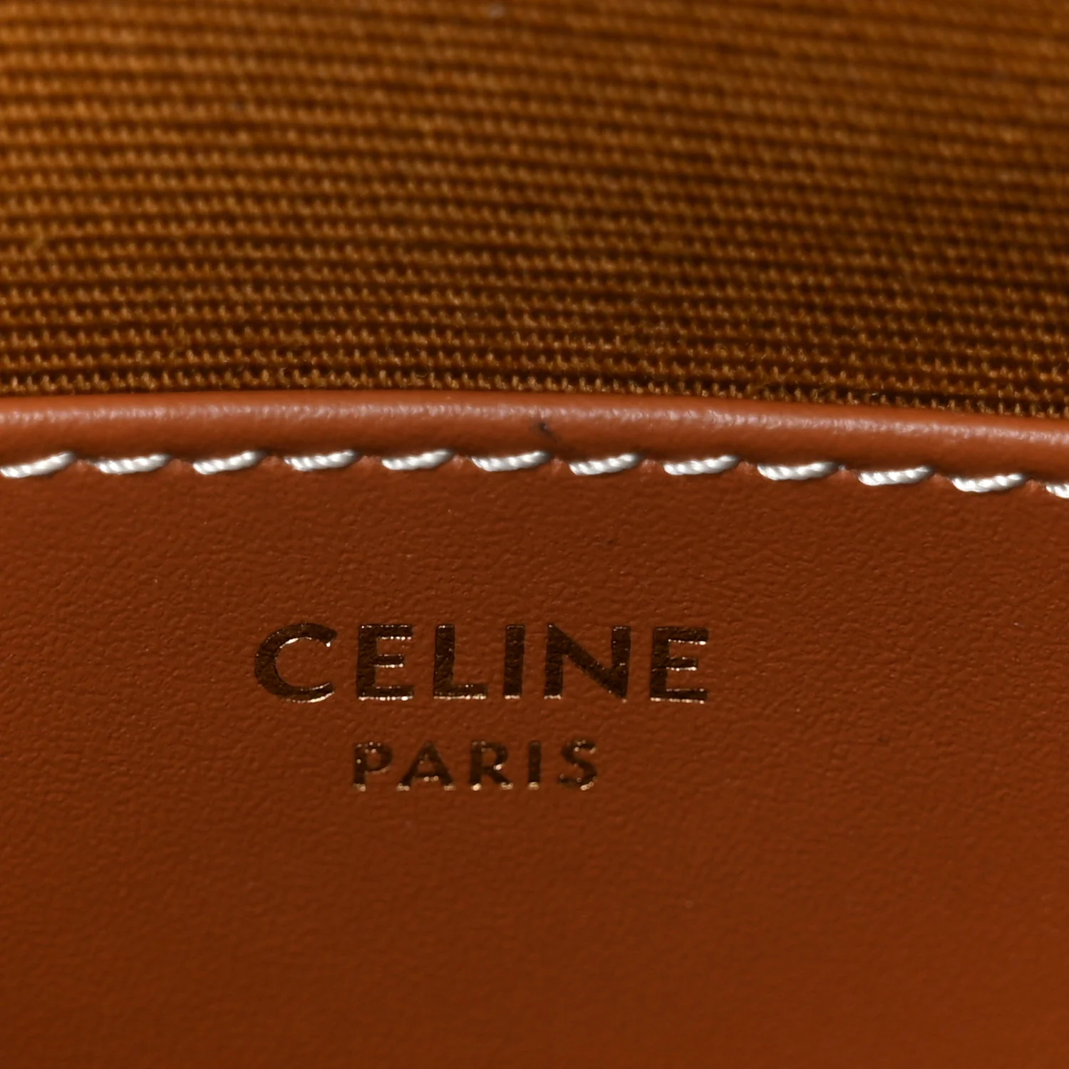 Canvas Calfskin Triomphe Mini Honorine Bag Tan