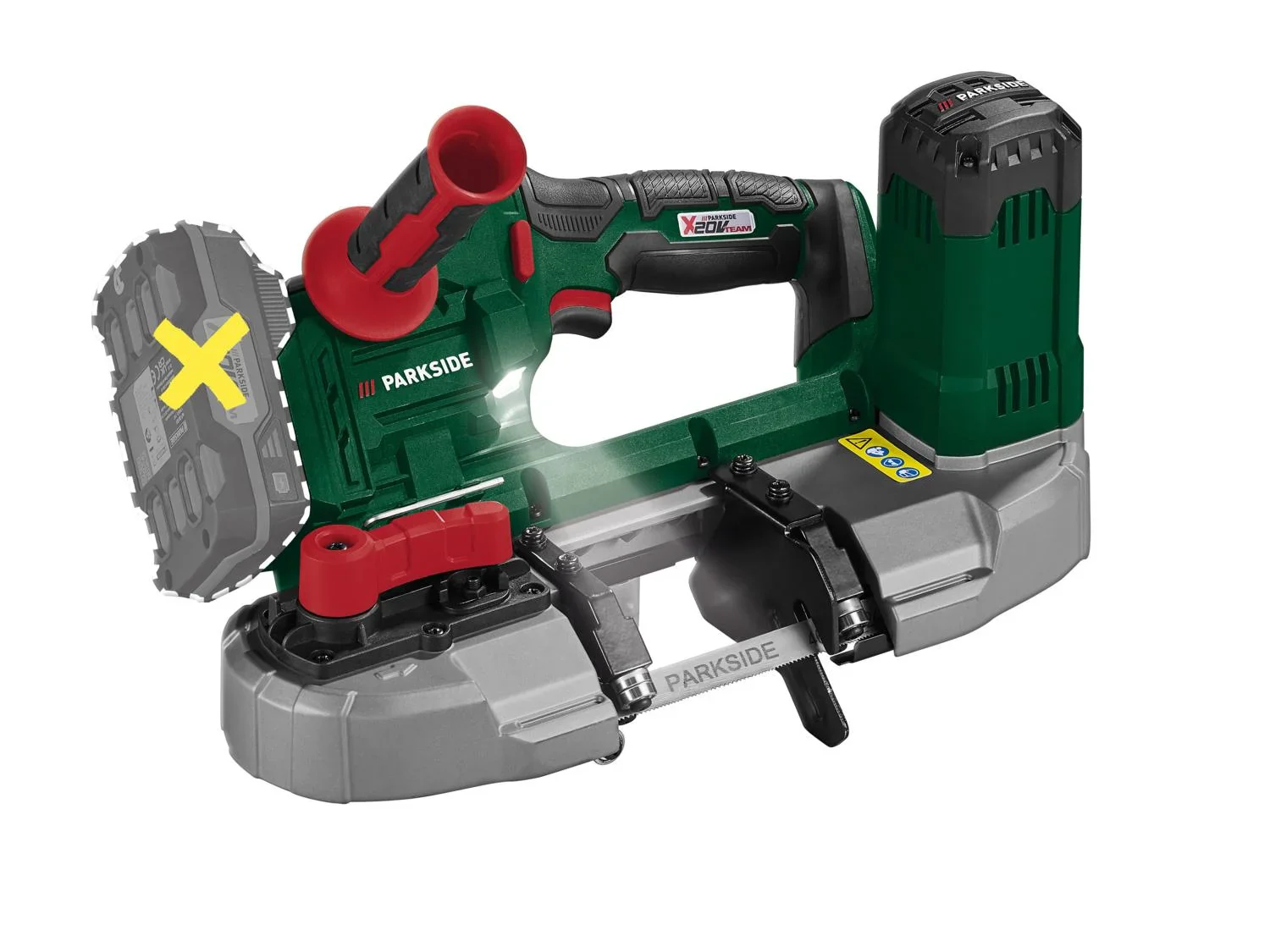 PARKSIDE Scie  ruban sans fil PMBA 20-Li, 20 V