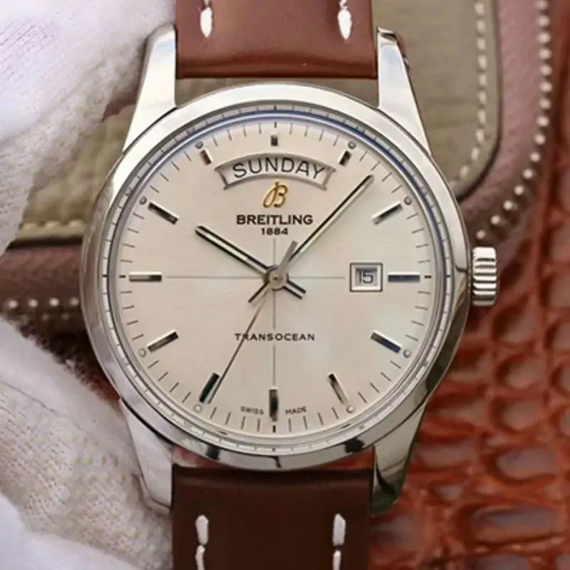 Breitling Transocean Day Date A4531012 / G751 / 437X / A20BA.1 V7 Silver Dial
