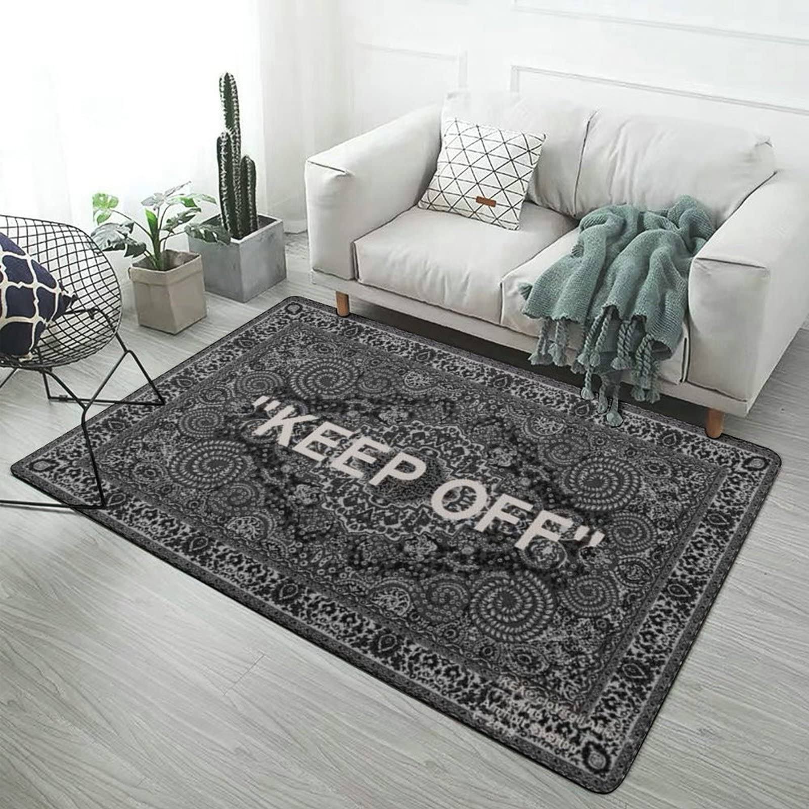 YIKUDU Keep Off Large Rugs Floor Mat Modern Carpet for Home Decoration Area Rug,Cozy Art Decoration Polyester Carpet 63 x 47 inch