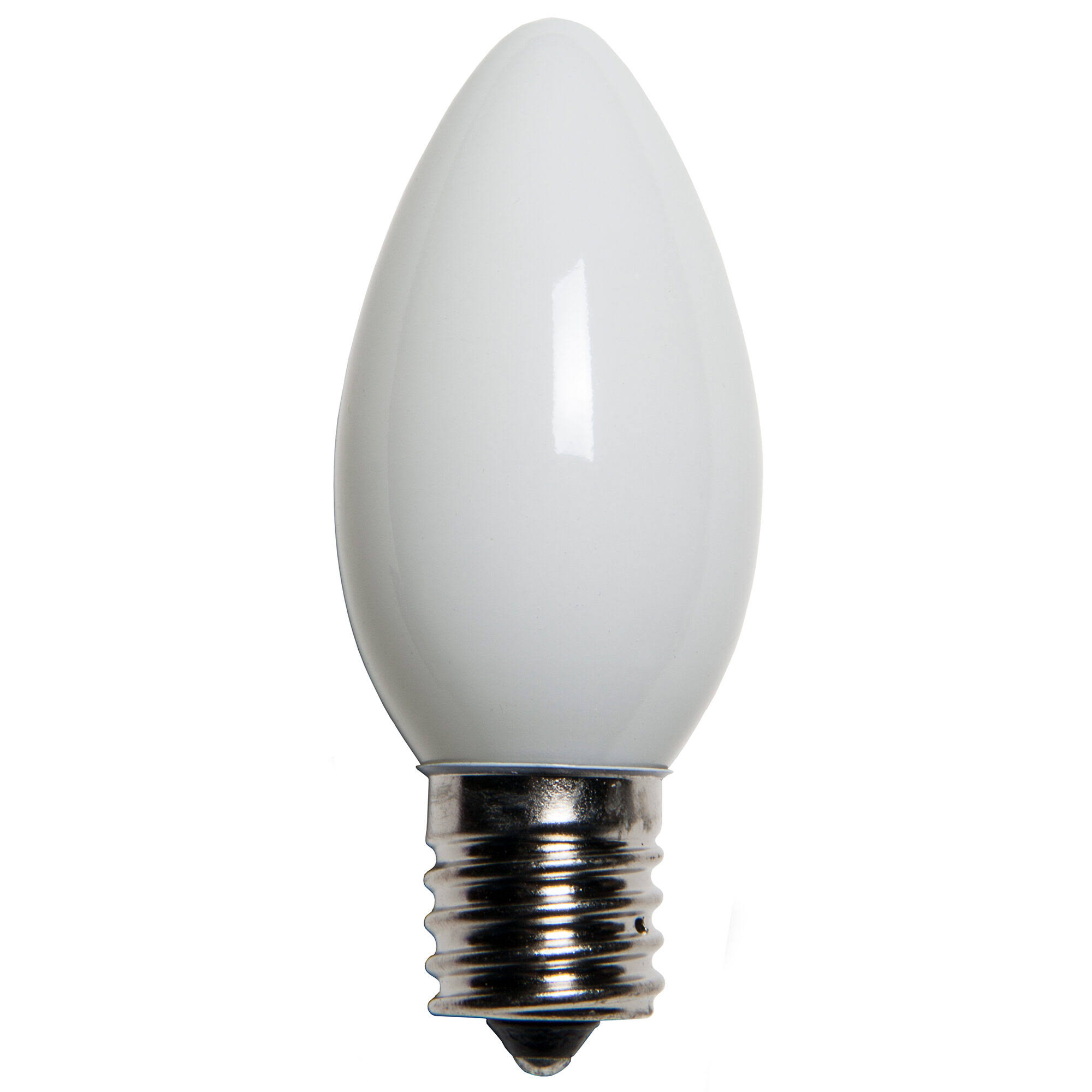 C9 Light Bulb, White Opaque
