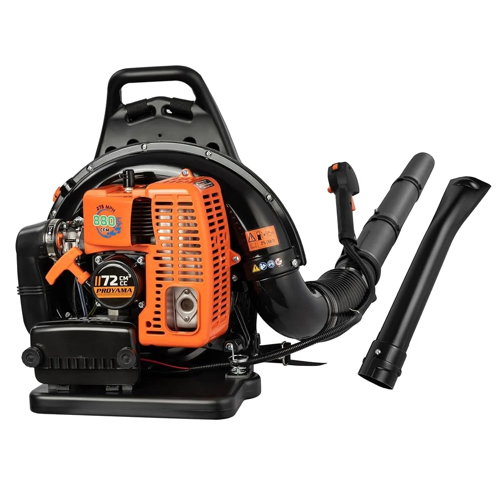 PROYAMA 72CC Gas Backpack Leaf Blower, Garden Yard Cleaning, Snow Removal