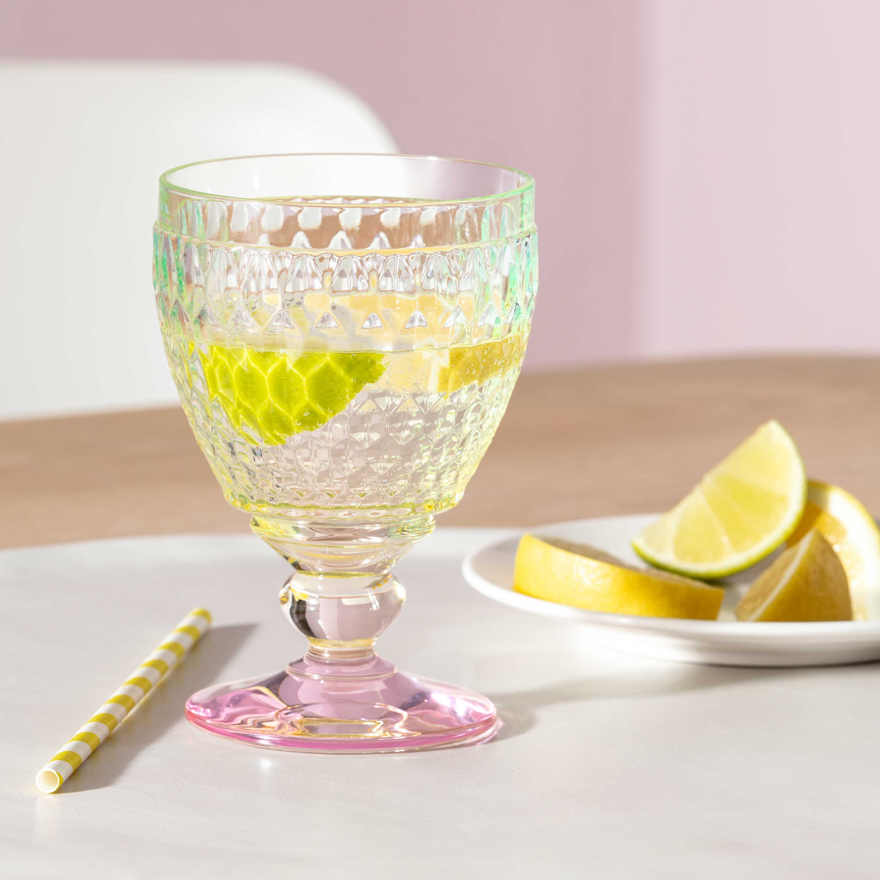 Boston Water goblet - Multi-colored, 8.5 oz, crystal glass
