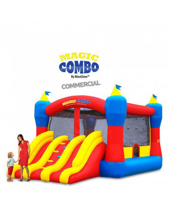 Château gonflable commercial Magic Combo 15 avec toboggan