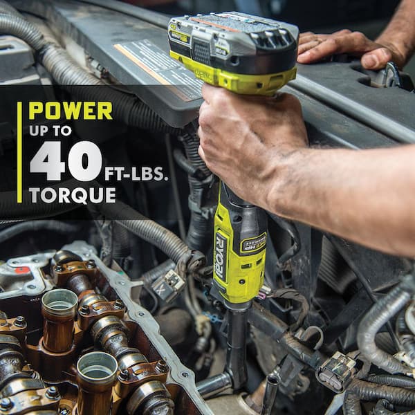 ONE+ 18V Brushless Cordless 2 Tool Combo Kit w/1/4 in Extended Reach Ratchet 3/8 in Extended Reach Ratchet (ToolsOnly) Image 5