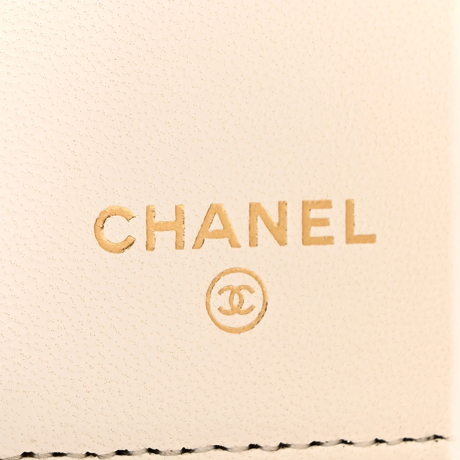 Lambskin Quilted Book Card Holder on Chain Black