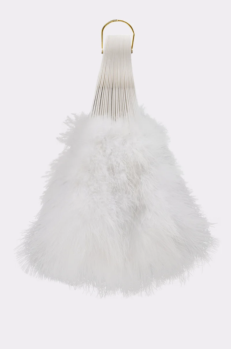 ANGELIC WHITE FEATHER FAN - Akira Store