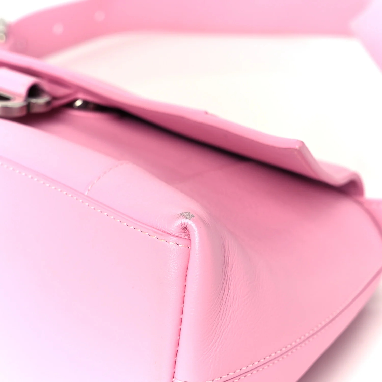 Semi Shiny Smooth Calfskin Small Downtown Shoulder Bag Candy Pink
