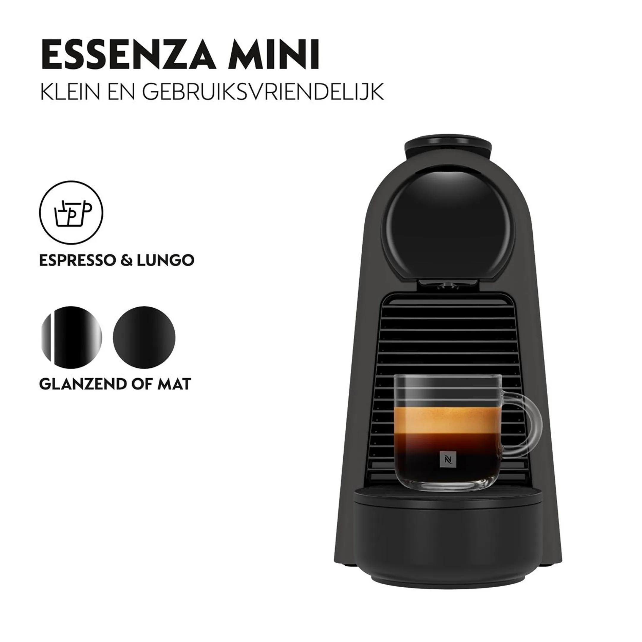 De'Longhi Nespresso Koffiemachine Essenza Mini Matte Black