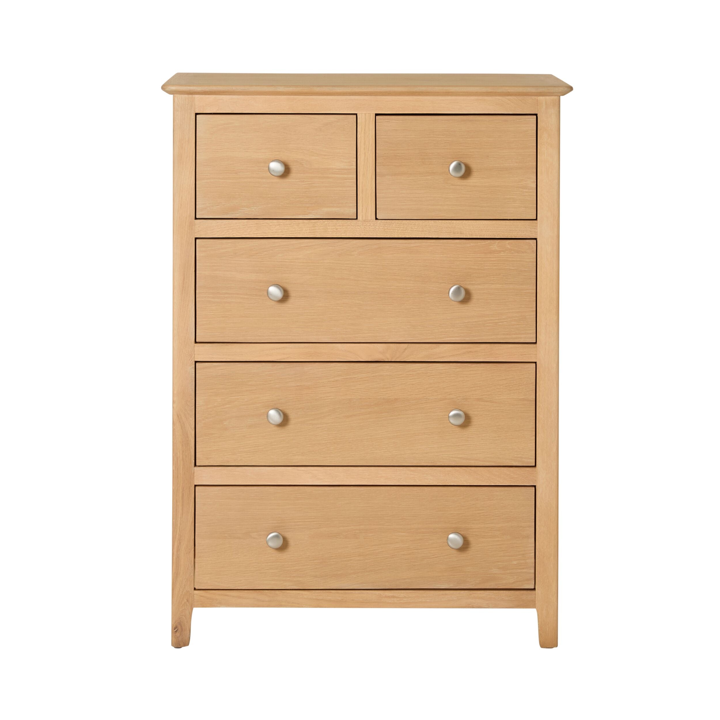 Oakridge 5 Drawer Chest Light Oak