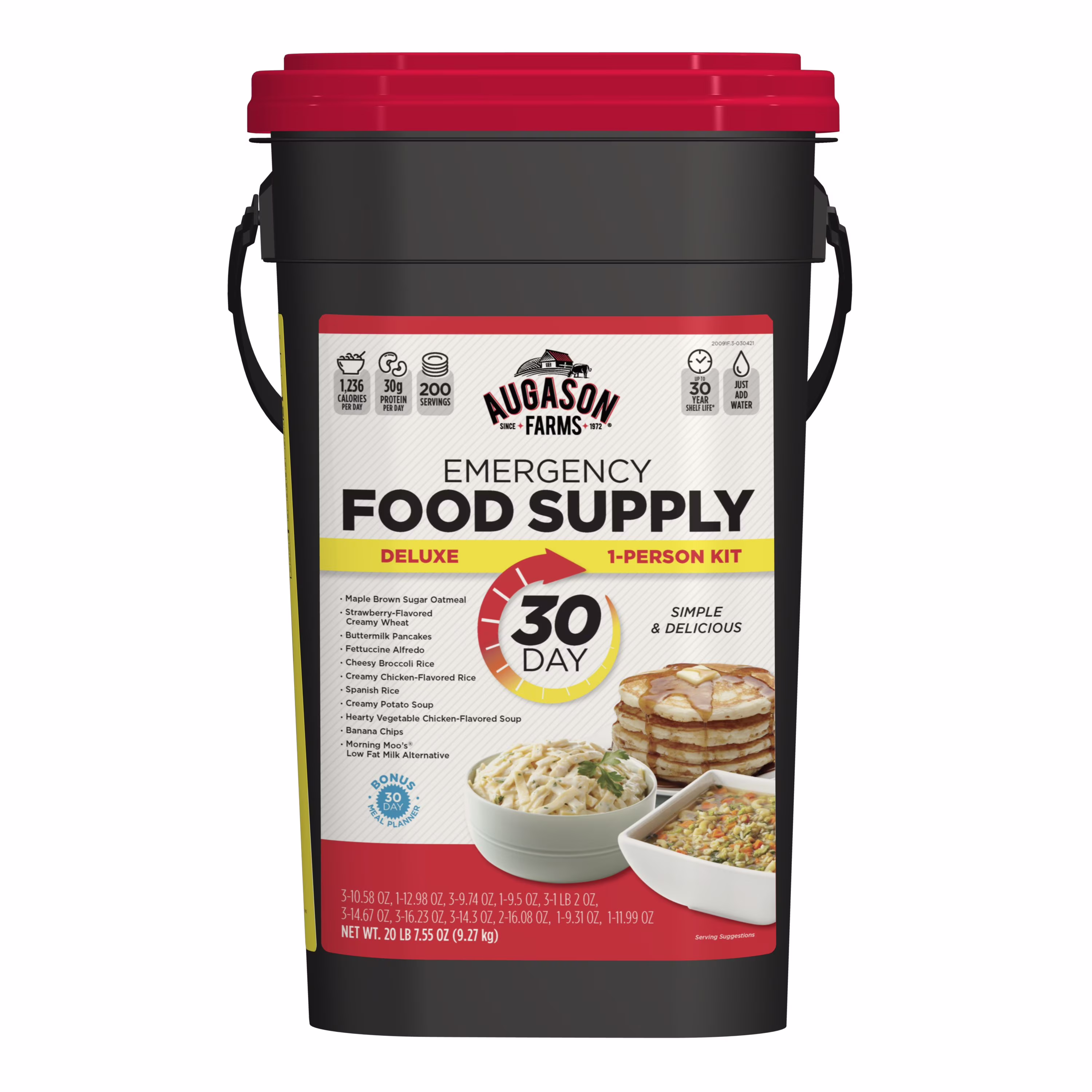 Deluxe 30-Day Emergency Food Supply, 20 lb 7.55 oz(Single)