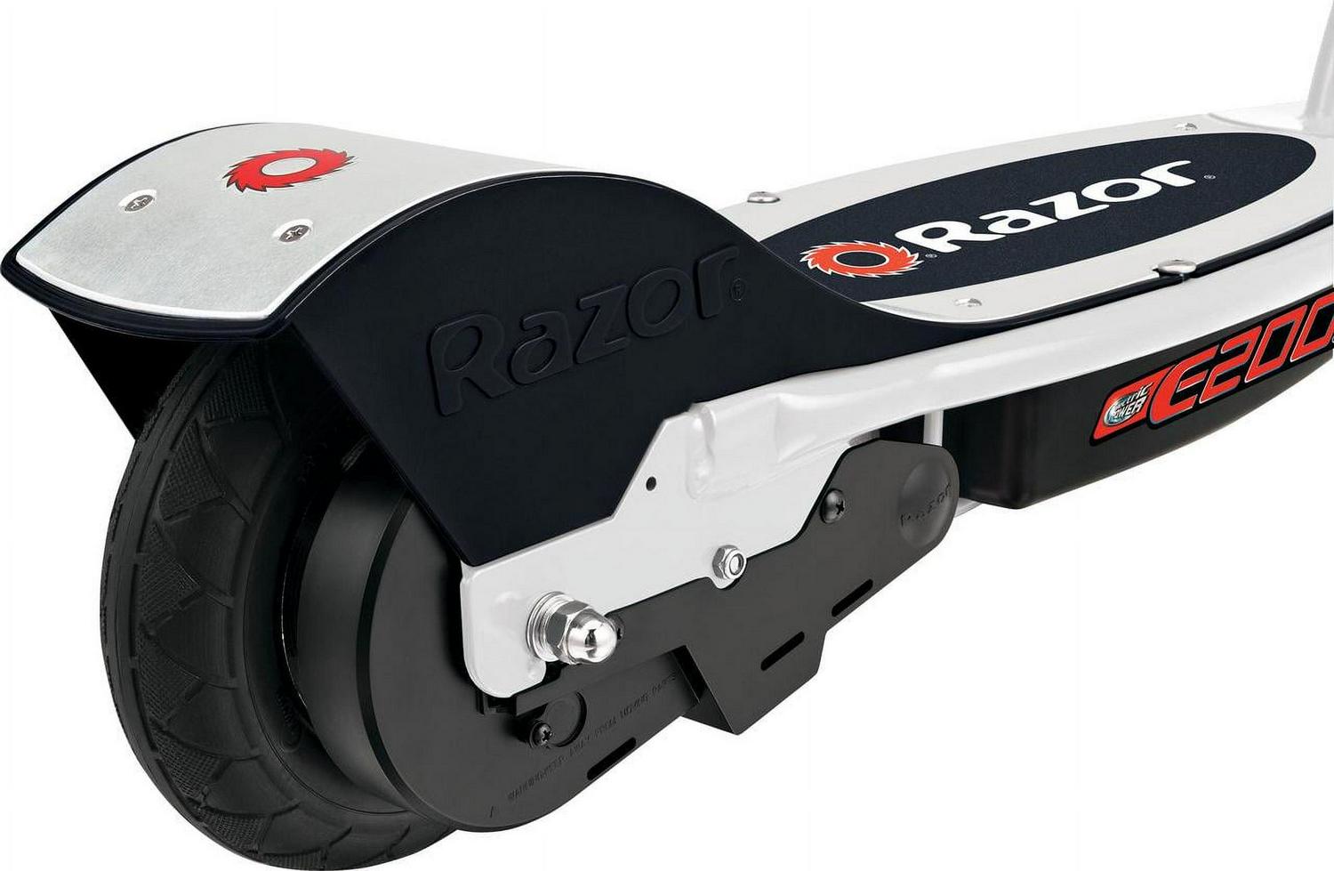 E200 Electric Scooter White/red. 200-Watt Motor. up to 12 mph. for Teen Ages 13+ - Image 5