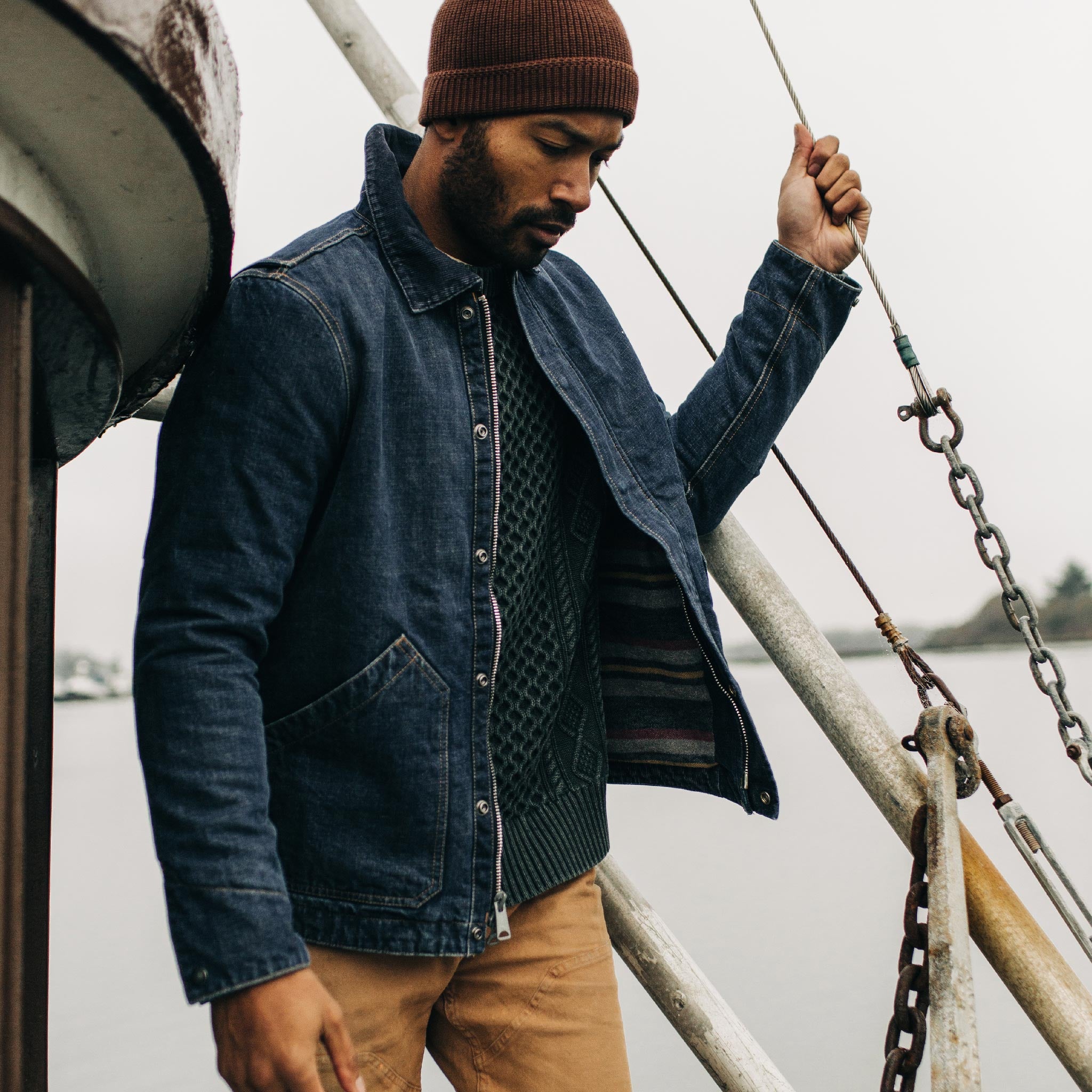 La veste Workhorse en denim délavé Marlowe
