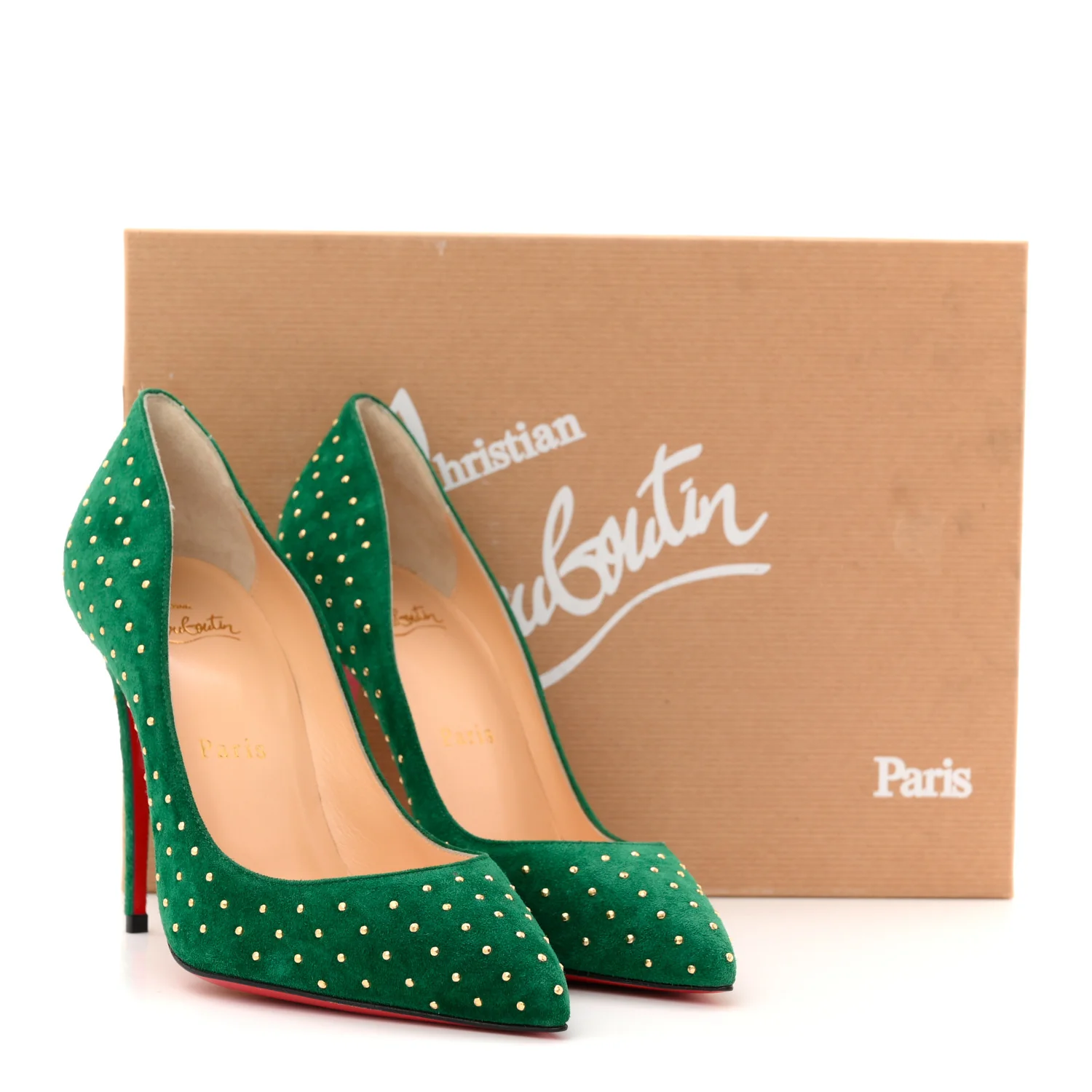Suede Pigalle Follies Plume 100 Pumps 36.5 Canopee Antique Gold