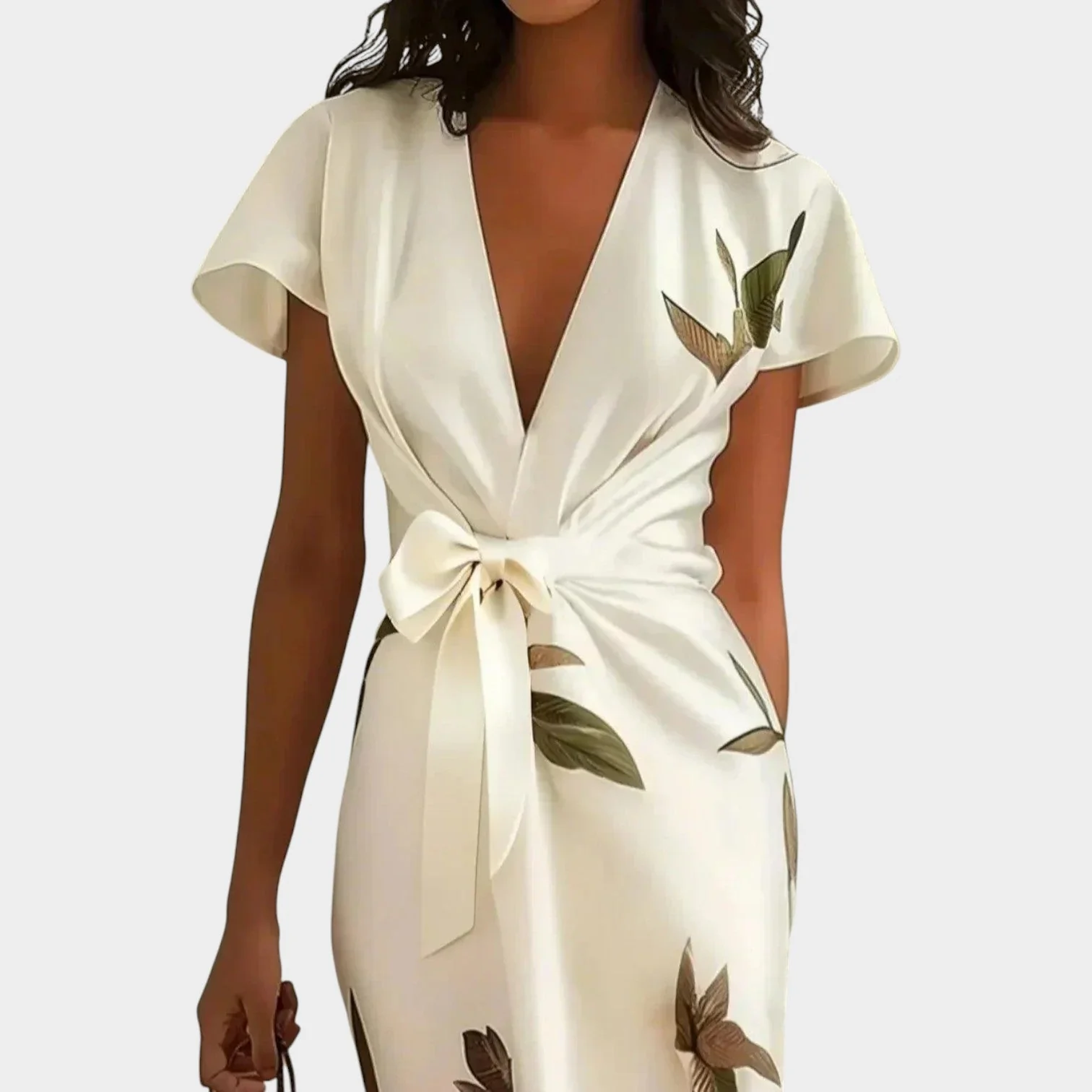 Robe midi portefeuille sans effort pour femmes
