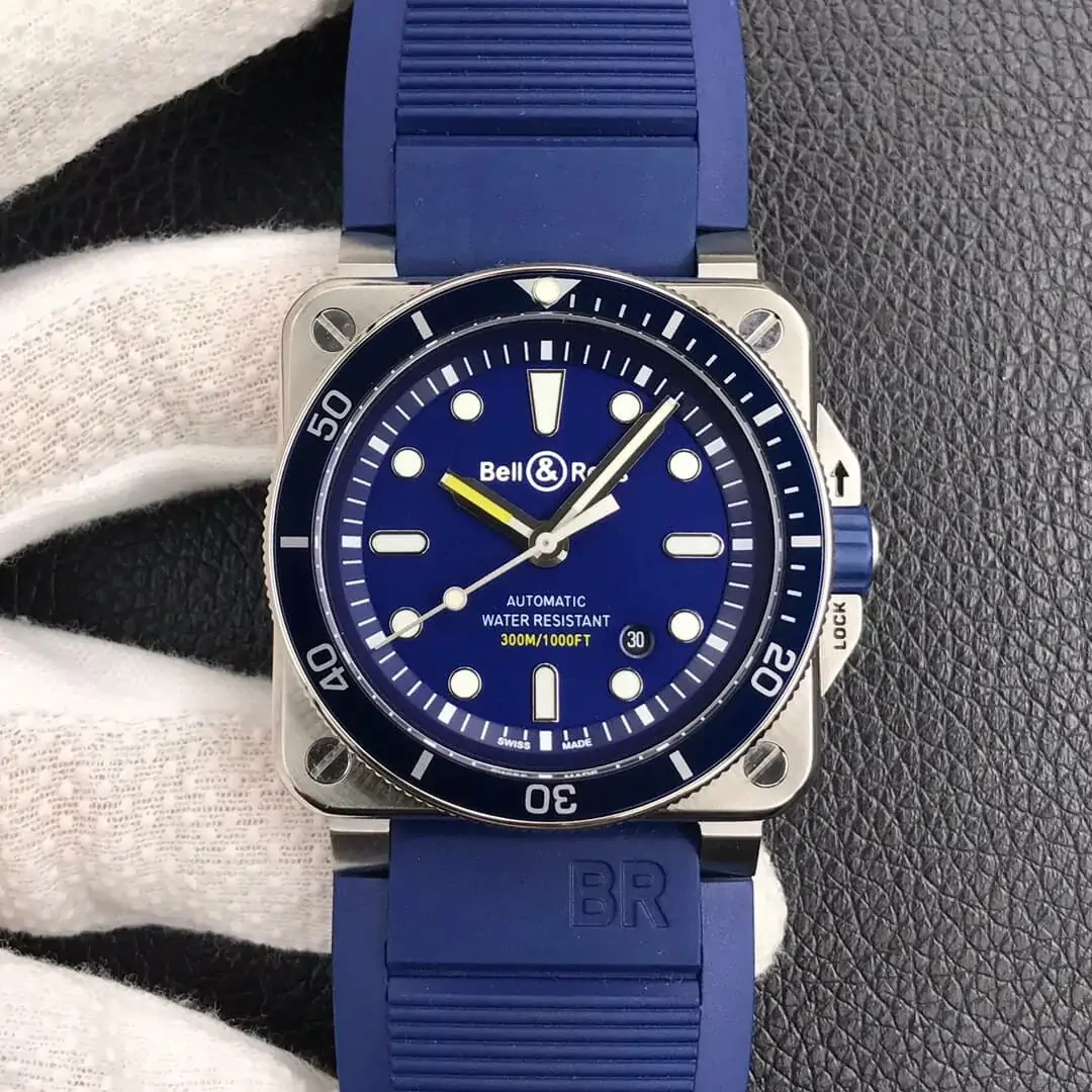 Bell & Ross BR0392-D-BU-ST / SRB Blue Strap