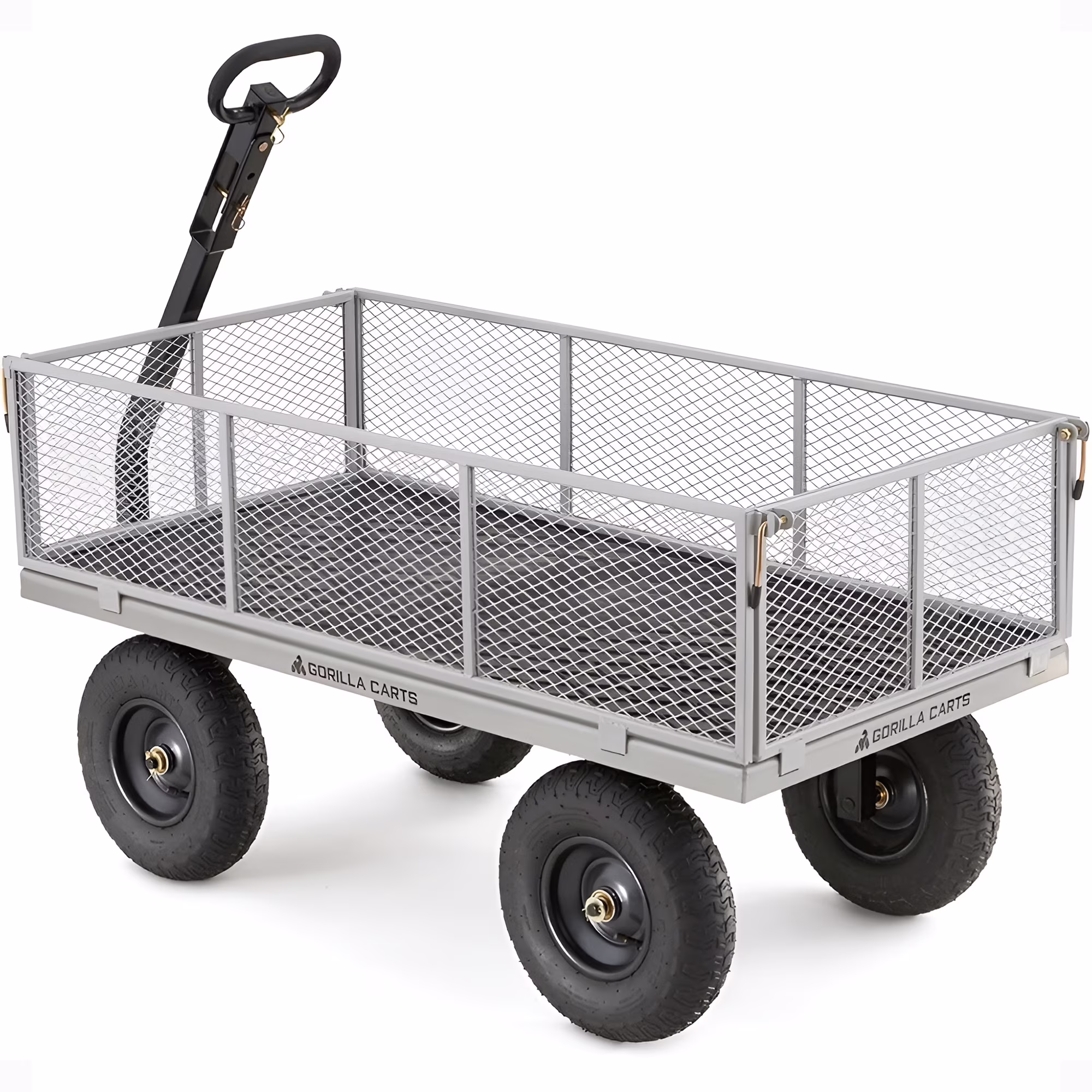 1000-lb. Capacity Steel Utility Cart, Model #GOR1001-Com, 13-inch Pneumatic Tires(Gray)