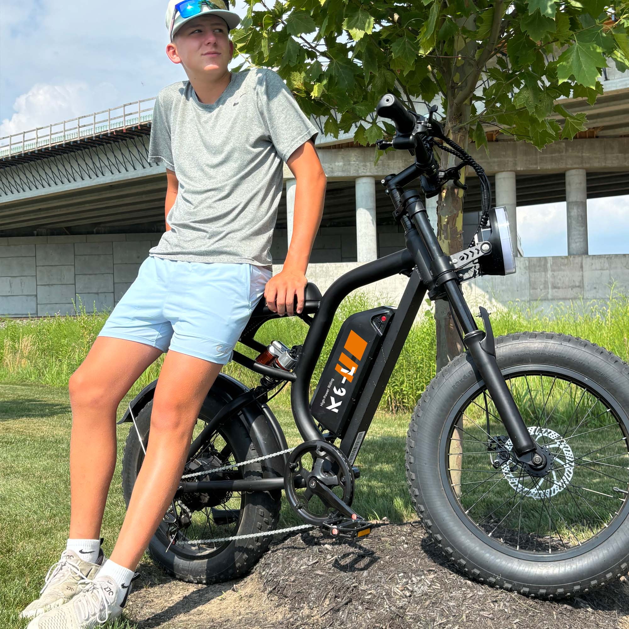 Electric Bike for Adults, 1500W Peak Fat Tire Ebike 20″×4″ Snow - Tread, 48V 15.6ah Removable Battery, 32MPH, Dual Suspension, Shimano 7 - Speed, Hydraulic Disc Brakes, Bonus Accessories