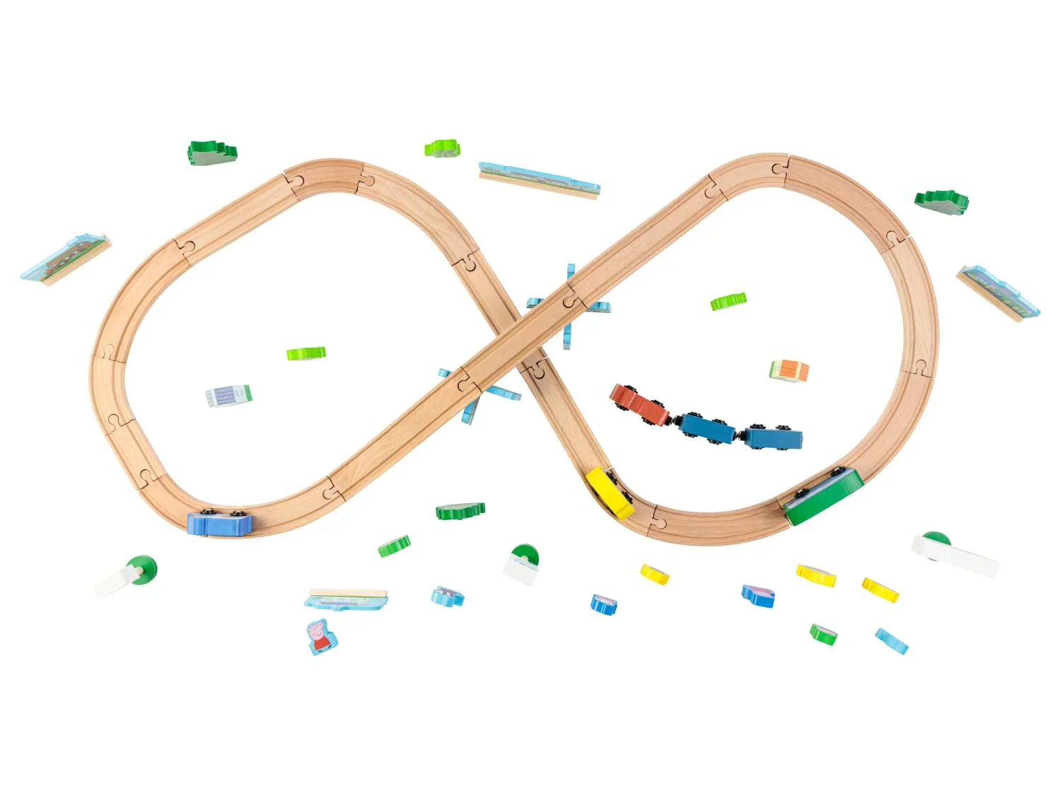 Coffret de train en bois Peppa Pig