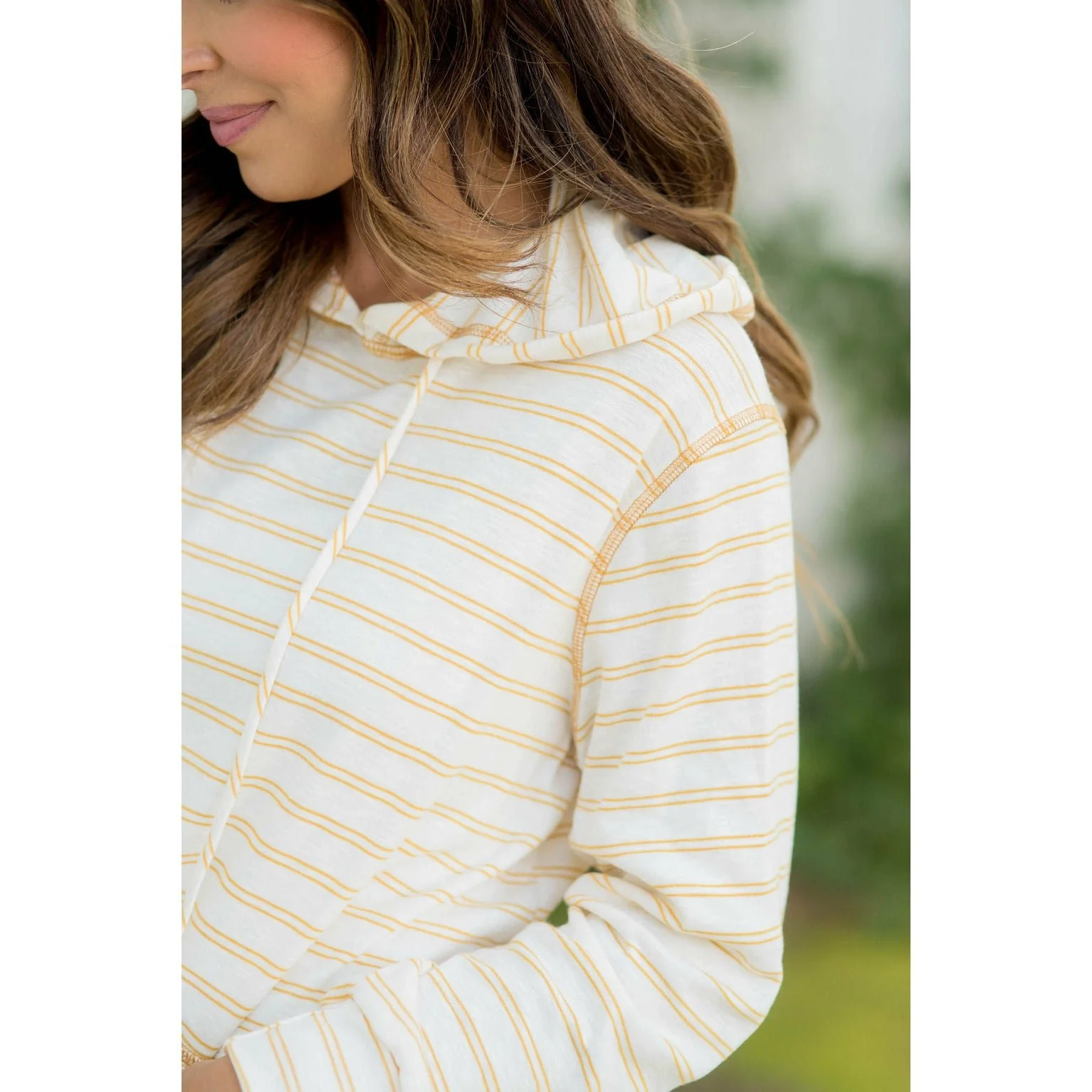 Double Mixed Striped Hoodie