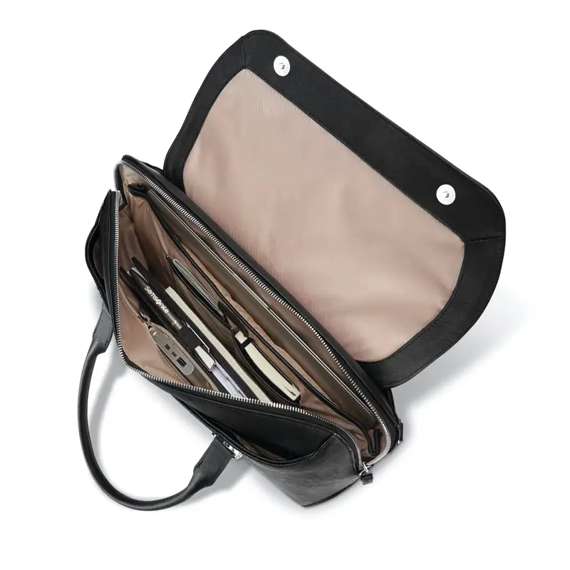 Black Women's Executive Leather Convertible Brief Business Bags | 4873-OBMYK - SAMSONITE OUTLET