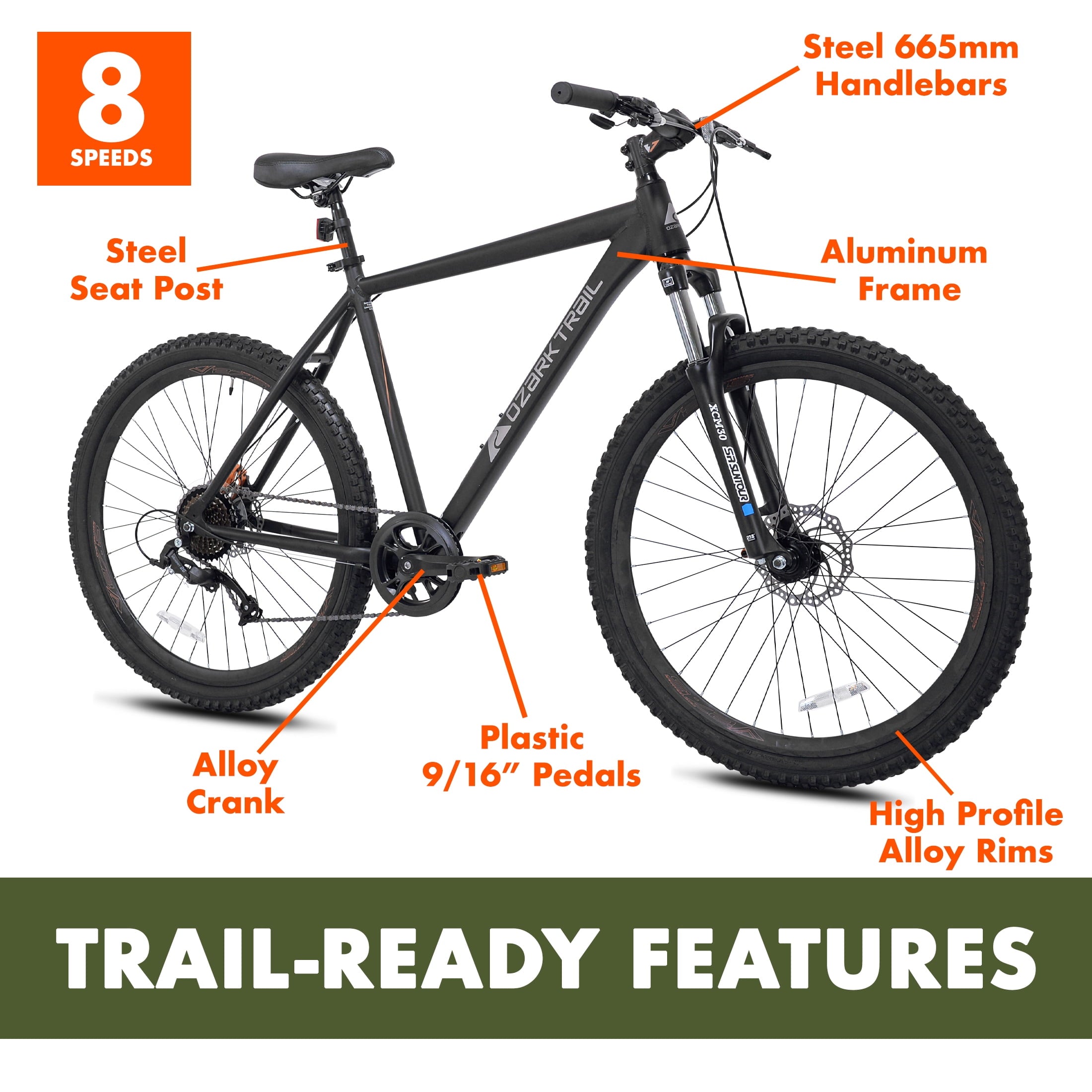 Trail 27.5 Vibe Mountain Bike. Large Frame. Black