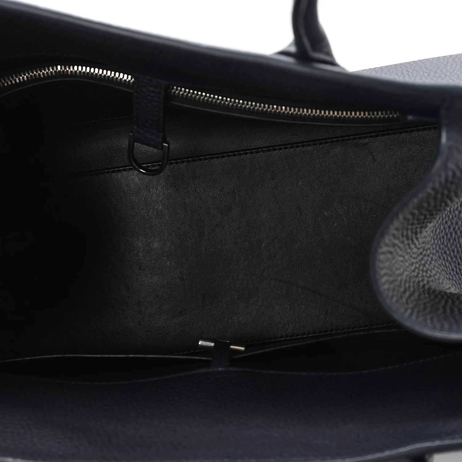 Matte Grained Calfskin Margaux Shoulder 12 Marine