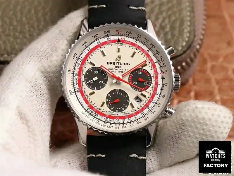 Breitling Navitimer 1 B01 Chronograph 43 TWA Edition AB01219A1G1X1 V9 Factory Silver Dial