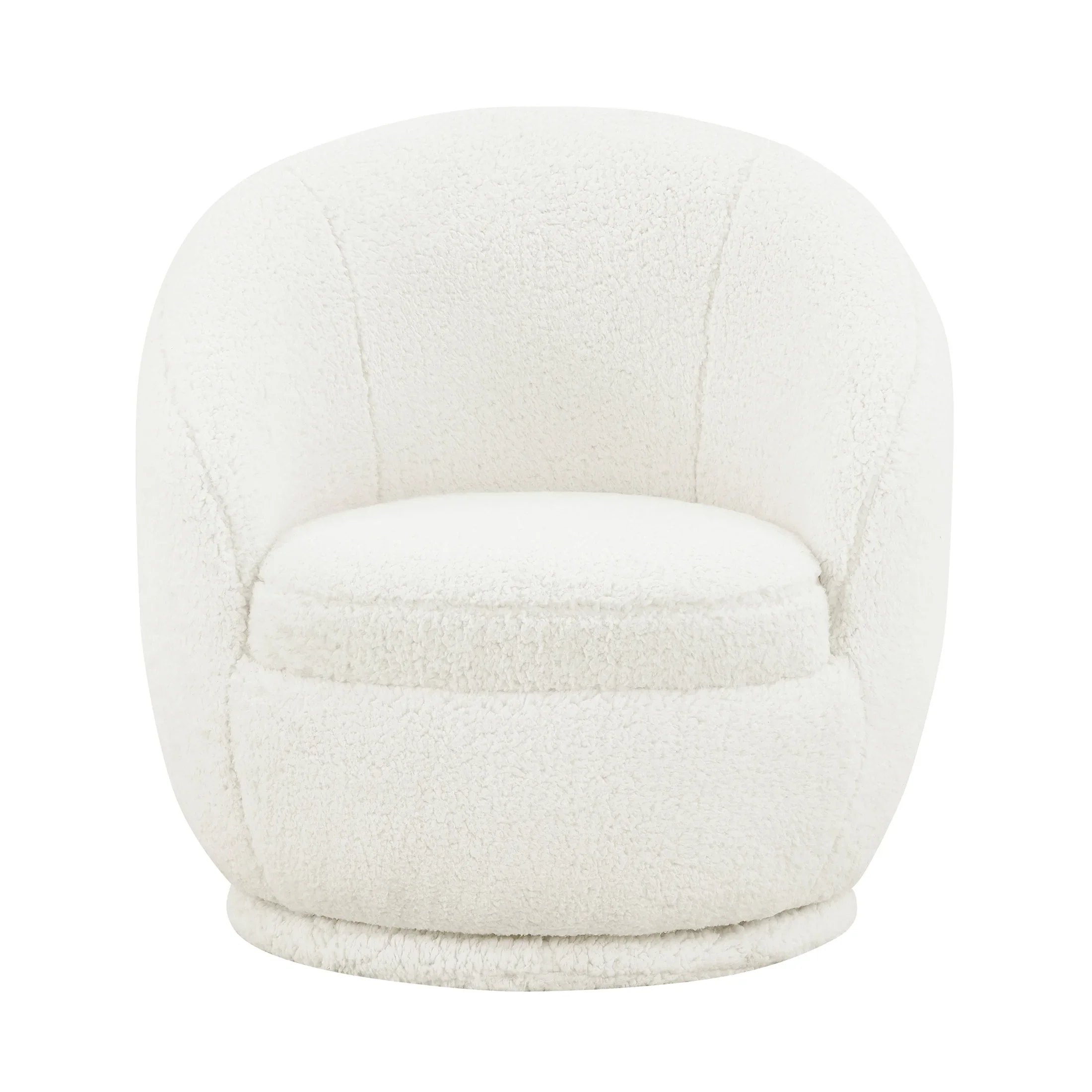 Better Homes & Gardens Mira Kids Swivel Chair, Cream Faux Shearling