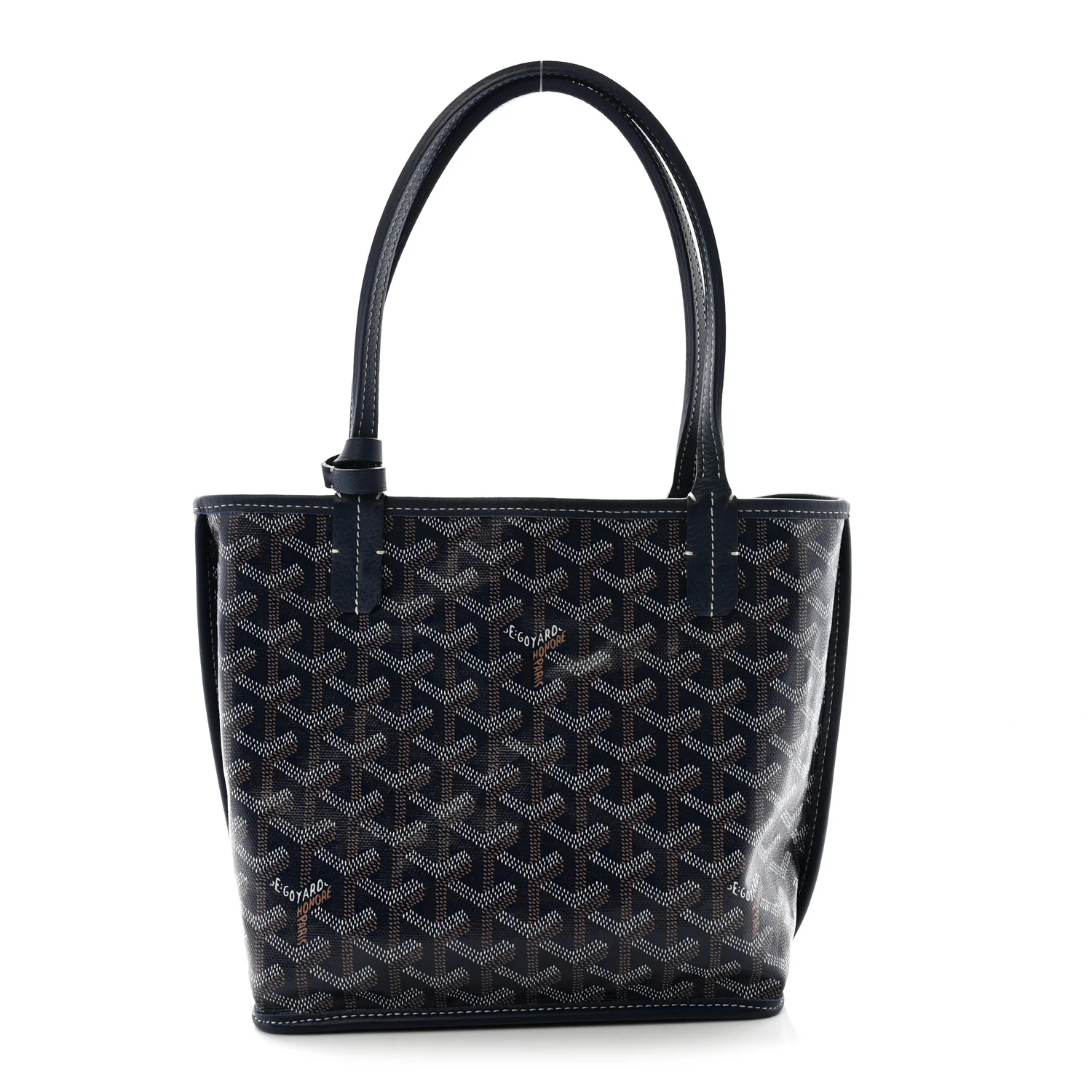 Goyardine Reversible Mini Anjou Navy