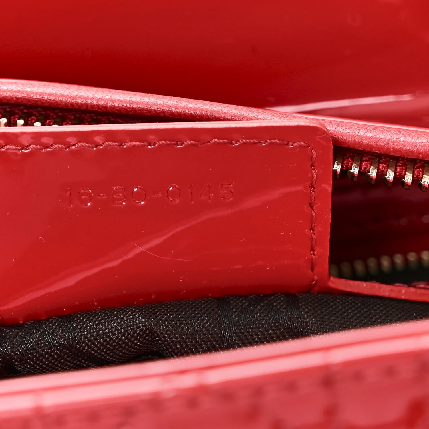 Patent Cannage Medium Lady Dior Red