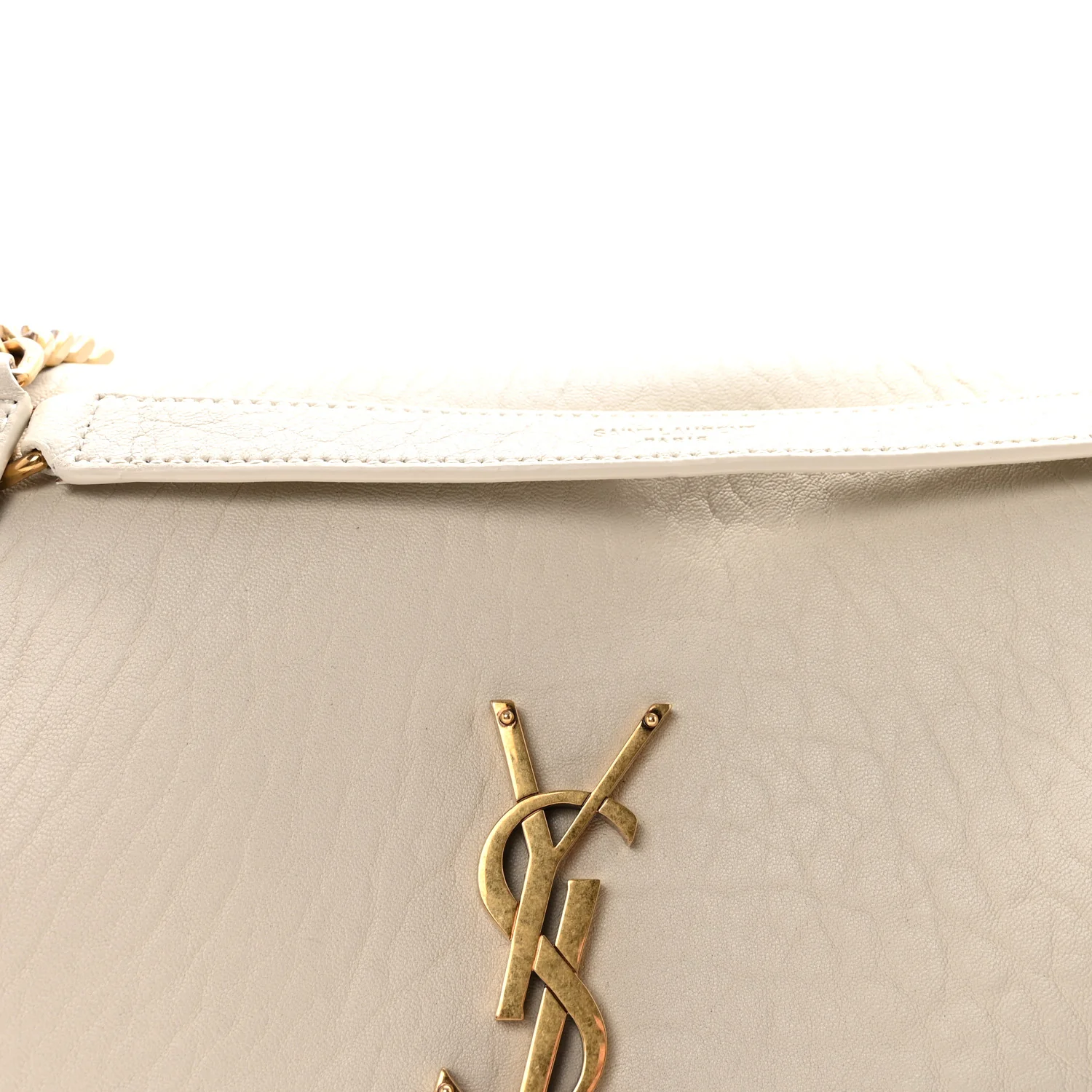 Grained Lambskin Monogram Medium Niki Chain Satchel Crema Soft