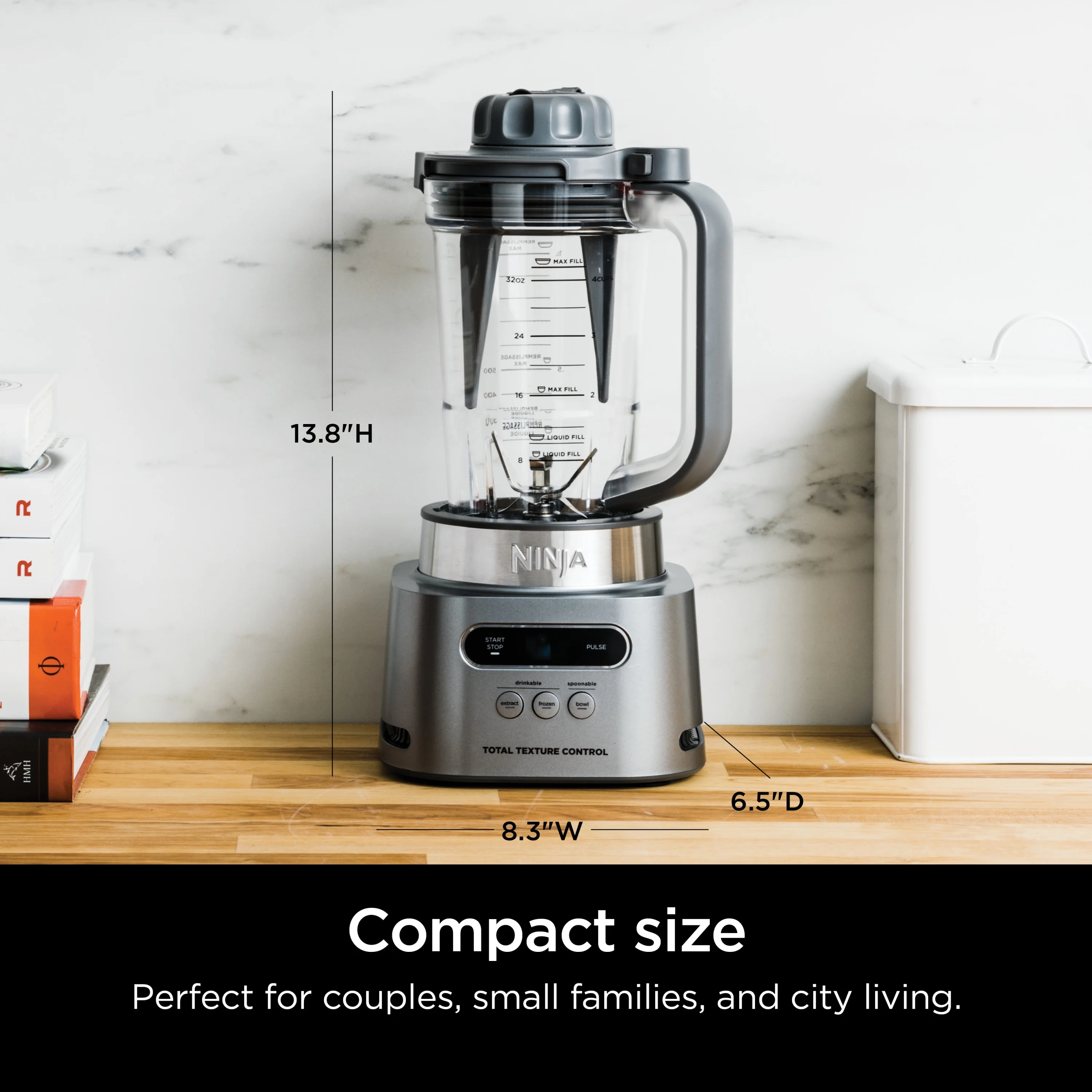 Ninja Twisti, High - Speed Blender Duo 3 Preset Auto - Iq Programs, 34 oz. Pitcher Capacity, SS150