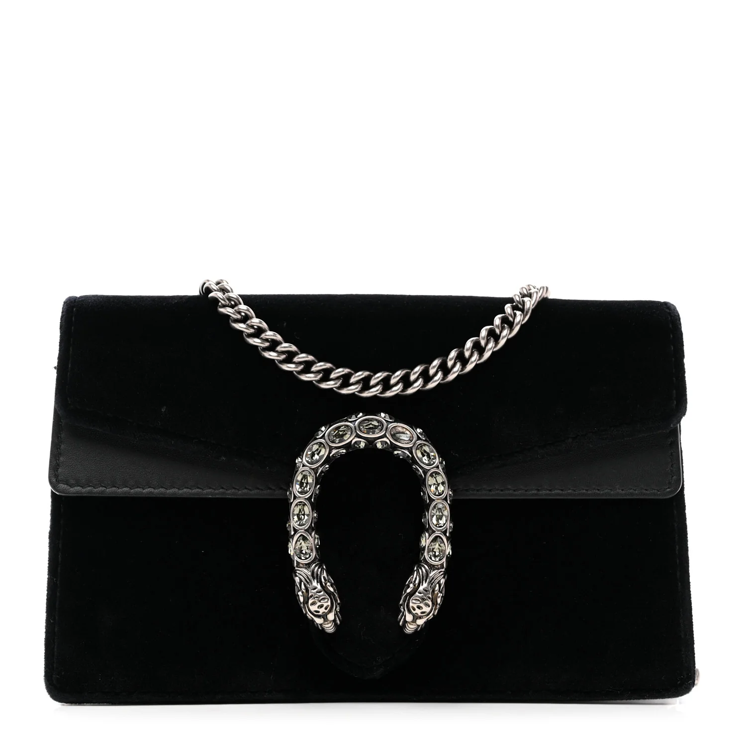 Suede Super Mini Dionysus Shoulder Bag Black