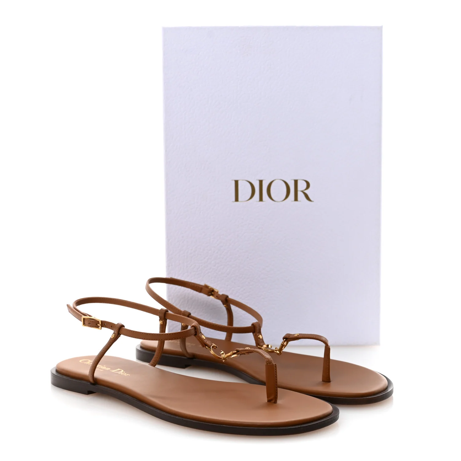 Calfskin C'est Dior Sandals 39 Cuir