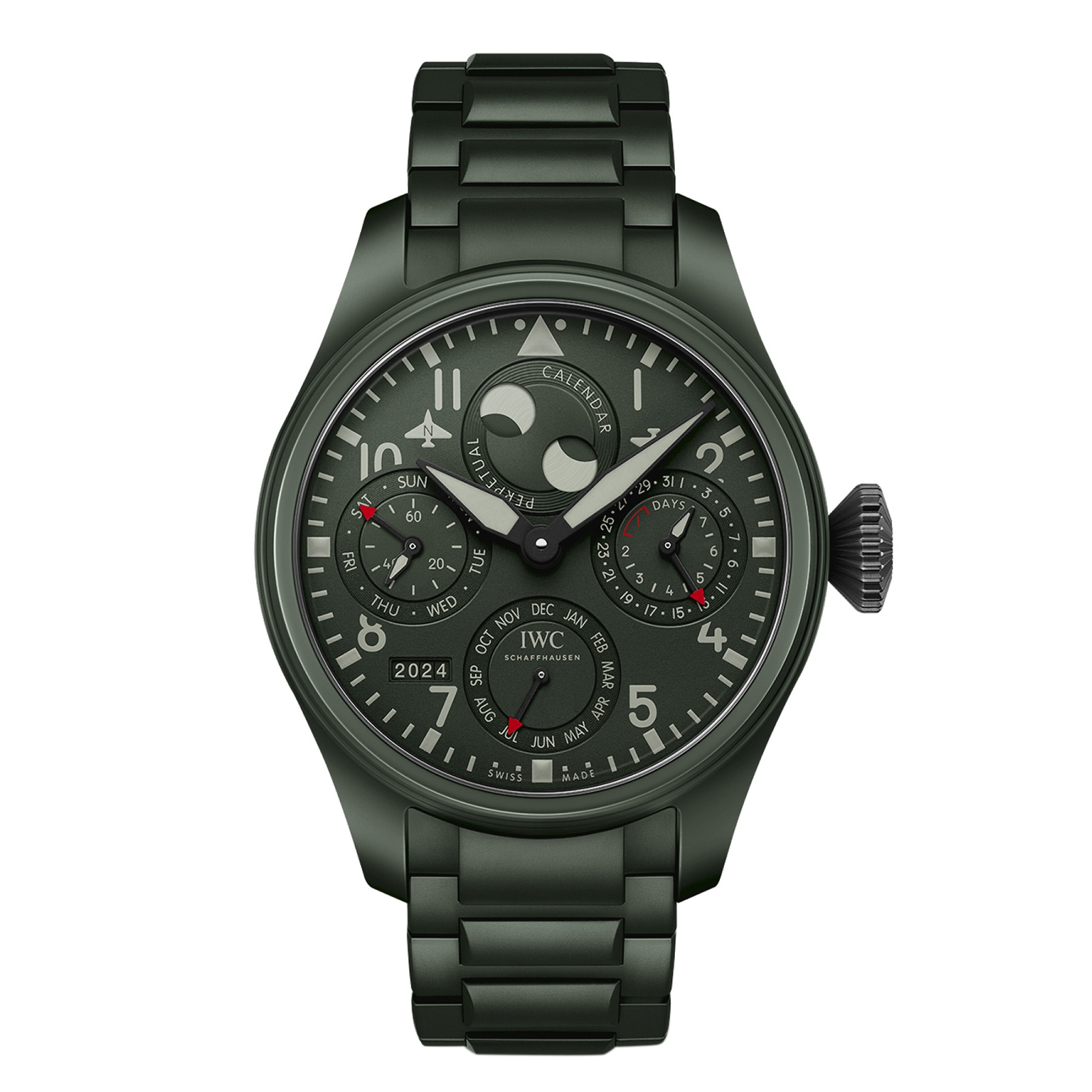 【Super Clone】IWC Big Pilot's Watch Perpetual Calendar Top Gun Woodland 46.5mm IW503101