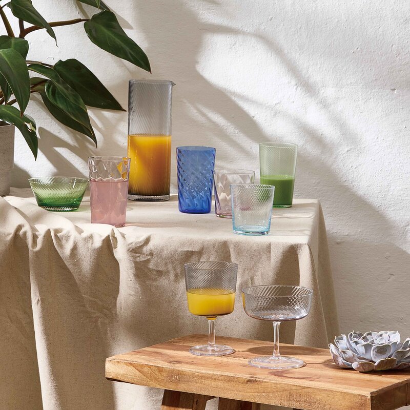 RAW Unique optic highball glass 45 cl dark blue