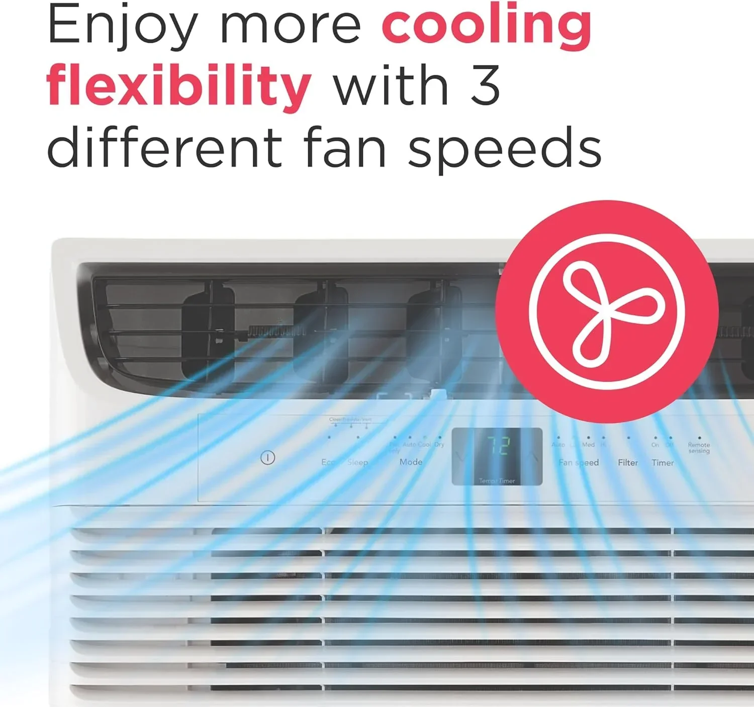 Climatiseur de fenêtre Frigidaire 5 000 BTU avec télécommande. Refroidit jusqu'à 150 pi². Fonctionnement silencieux.