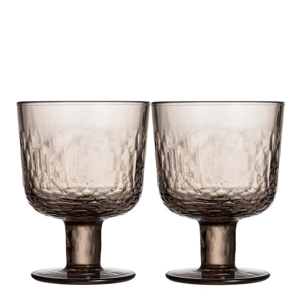 Mainio glass m/stett 30 cl 2 stk mocca