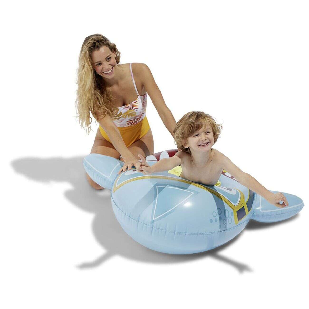 Bouée enfant requin bleu 101x92cm