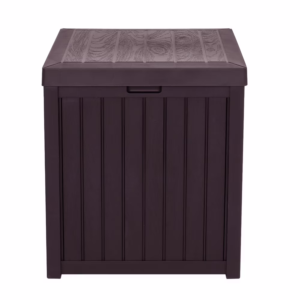 enyopro 51 Gallon Garden Storage Box, Deck Box Storage Containers for Furniture Cushions, Tools and Water Toys, Small Deck Box with Lid, Waterproof and Lockable, JA3245